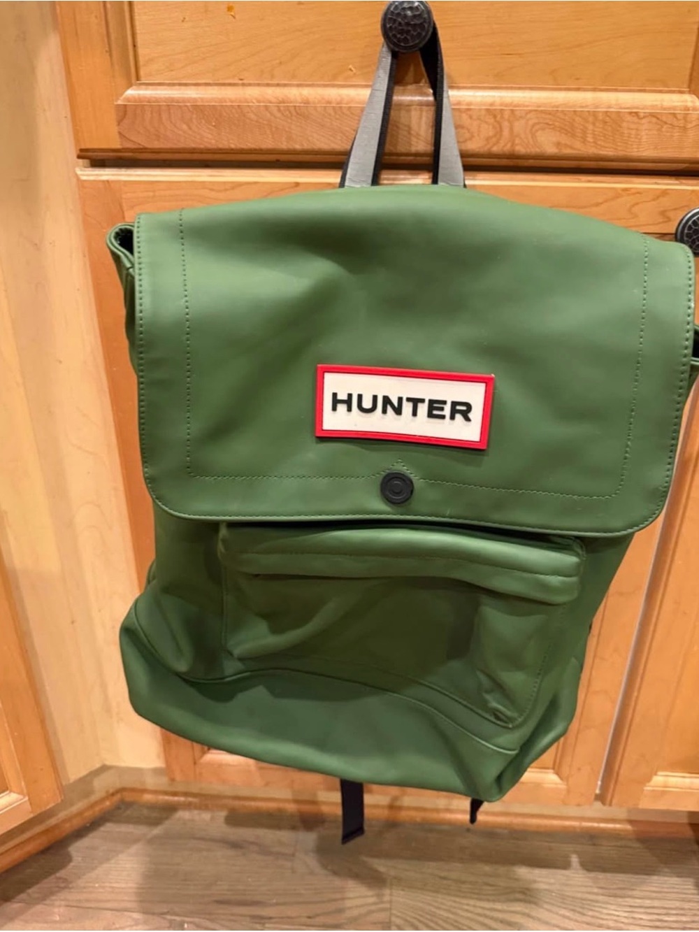 Hunter Olive Green Waterproof Logo Backpack